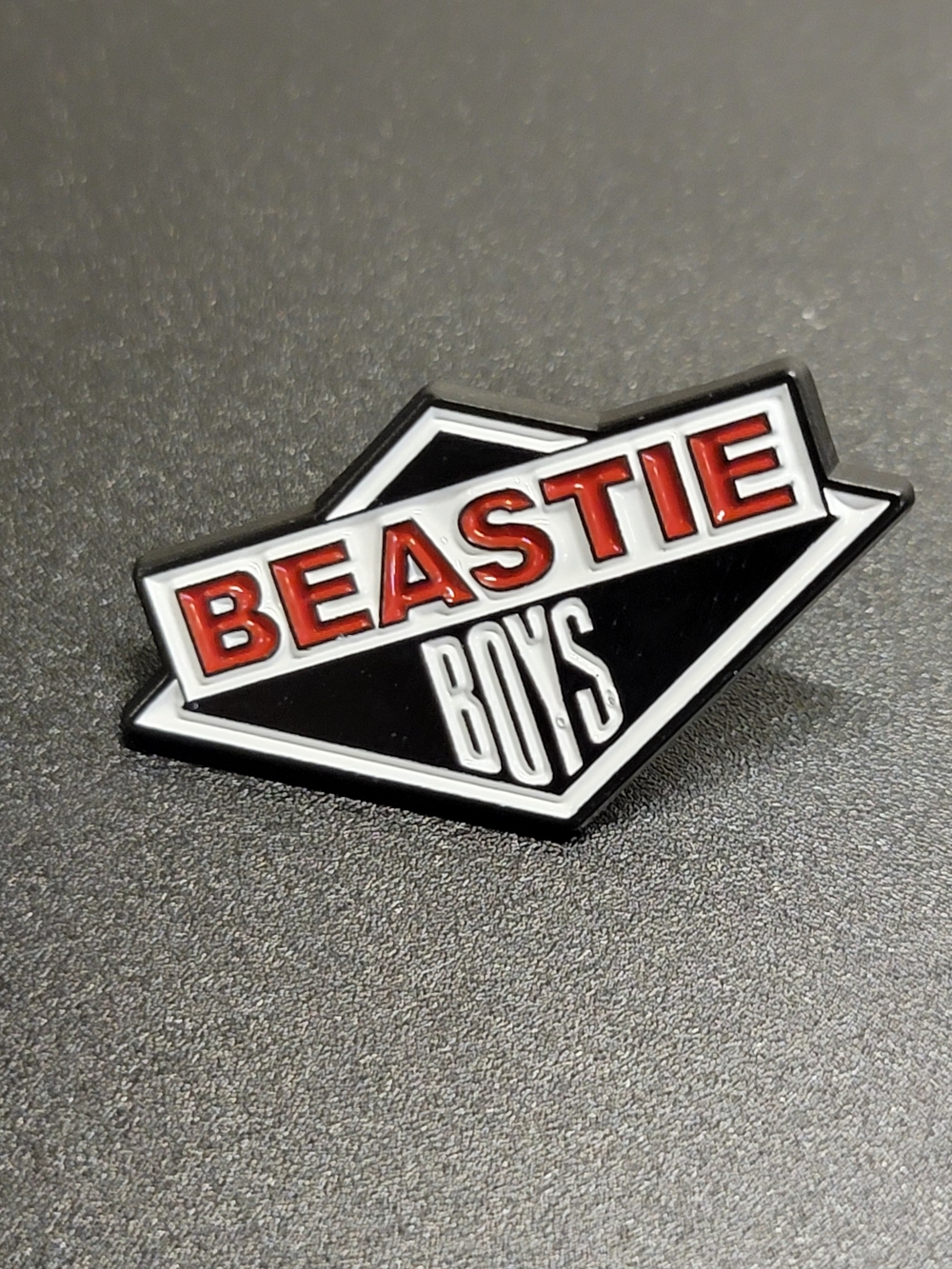 Beastie Boys Enamel Pin - Black & Red Logo Lapel Pin